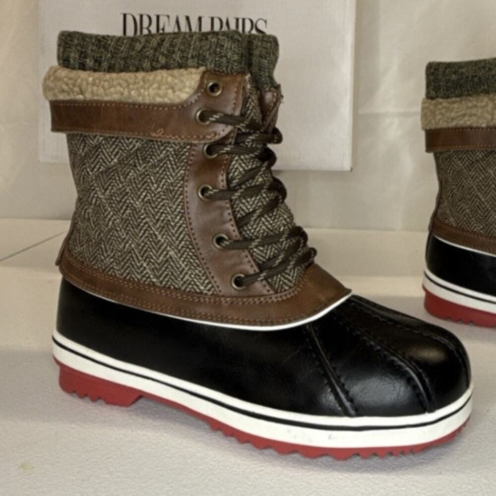 Dream Pairs MONTE-01 Women Mid Calf Snow Boots Waterproof Duck Winter Size 7